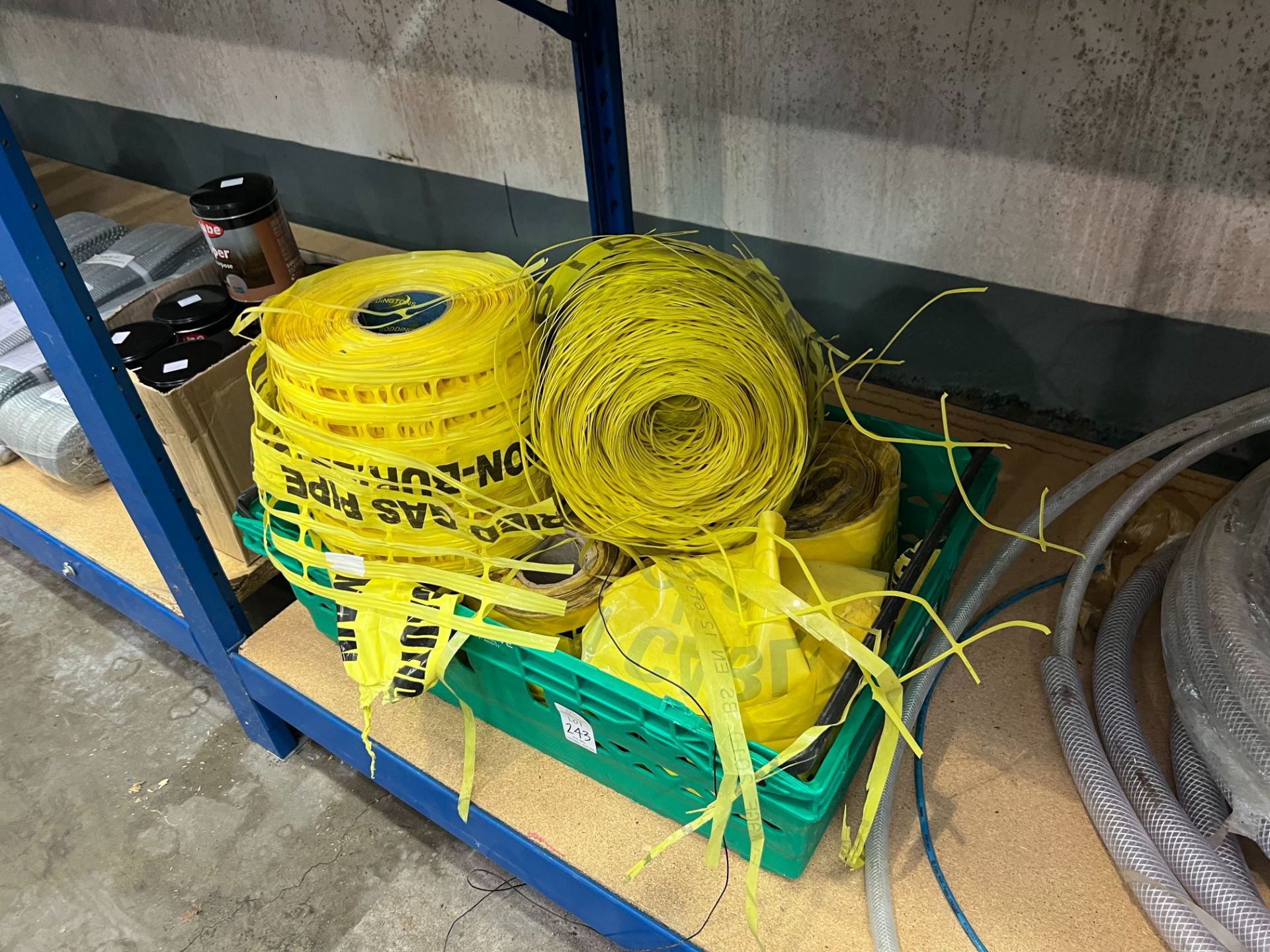 CRATE OF PLASTIC SAFETY TAPE