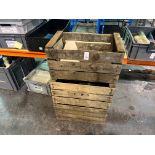 3X VINTAGE STYLE WOODEN CRATES