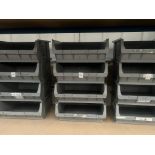 4X LARGE GREY BARTON STACKING STORAGE TUBS