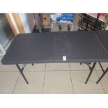 4FT FOLDUP BLACK RATTAN STYLE TABLE (NEW)