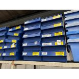 10X HARD PLASTIC STACKING STORAGE TUBS (15" X 9" X 4")