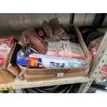 BOX OF ASSORTED WELDING GEAR + EXPANDING FOAM (NEW)