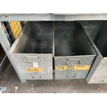 2X LARGE GALVANISED STORAGE TUBS WITH HANDLES