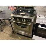 HOTPOINT DHG65SG1CX SONGLE OVEN GAS COOKER (GLASS DAMAGED)