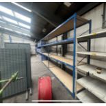 5X BAYS OF HEAVY DUTY RACKING (PER BAY SIZE 108" X 30.5 X 106.5"H) (6X UPRIGHTS, 20X 1" THICK TIMBER