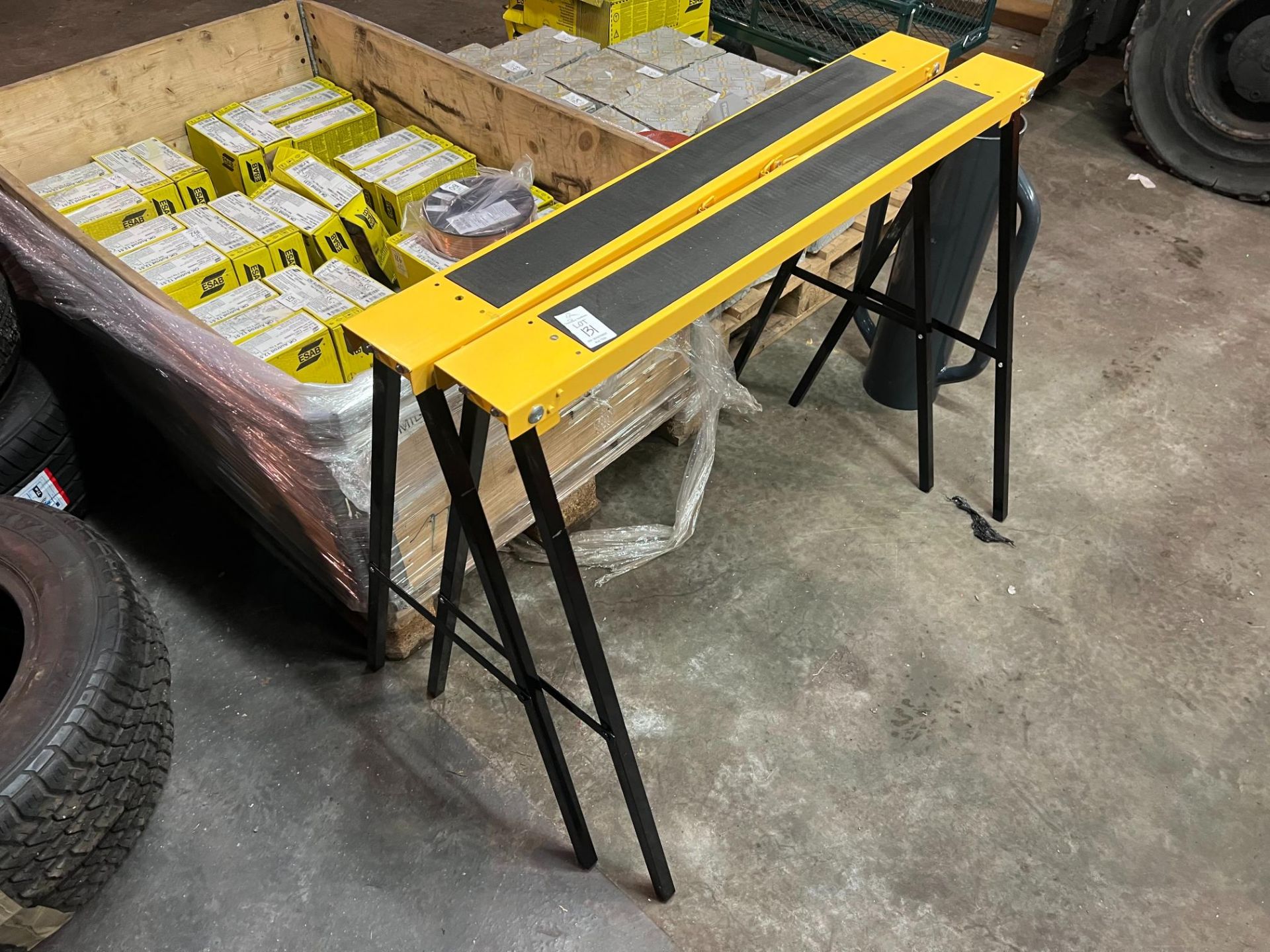 2 X FOLD OUT WORK TRESTLES (NEW)