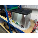 3 COMPARTMENT STAINLESS STEEL BIN