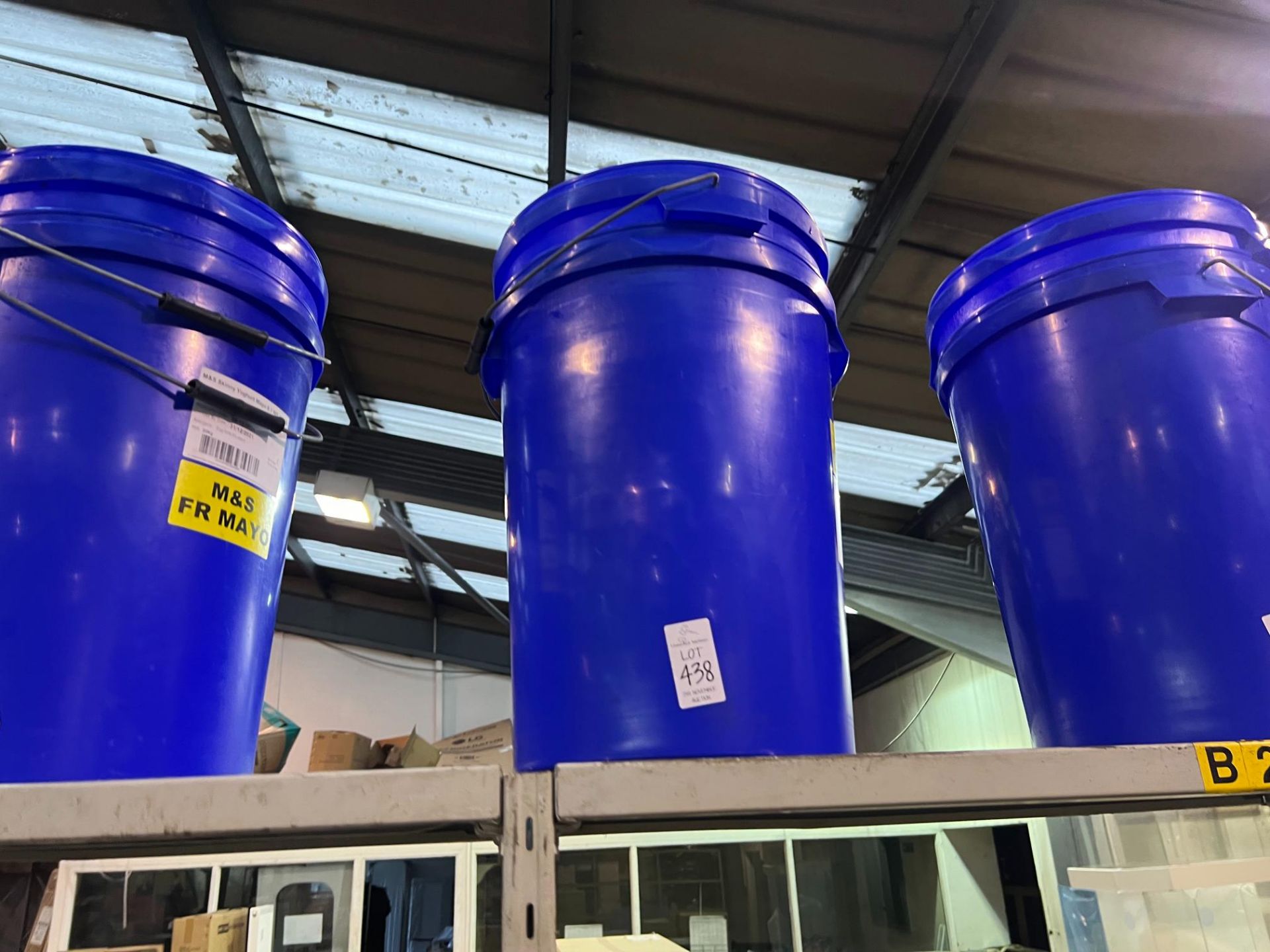 2X BLUE PLASTIC BUCKETS WITHH HANDLES