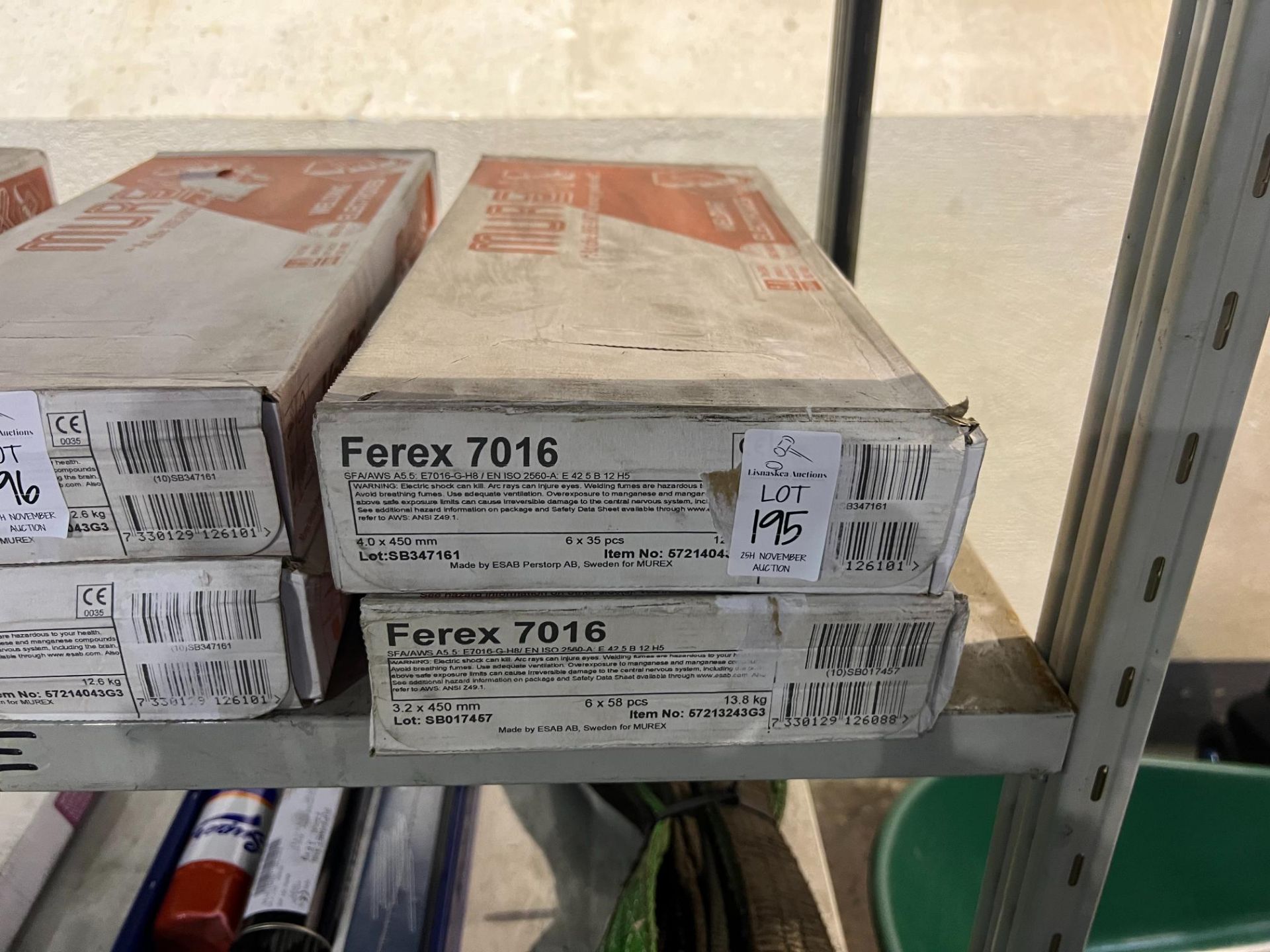 2X BOX OF MUREX FEREX 7016 4.0MM WELDING ELECTRODES (6 X INNER PACKS PER BOX)