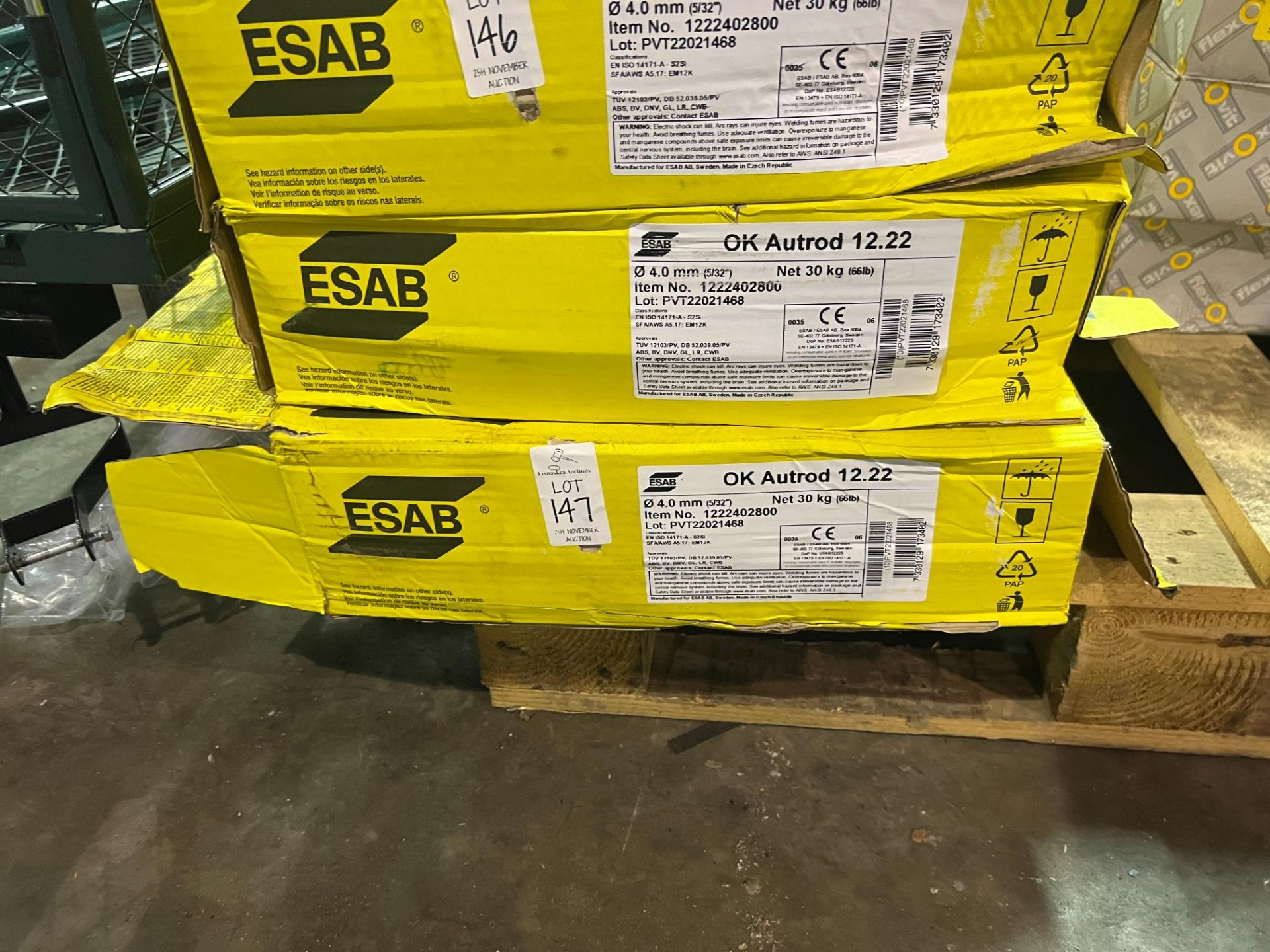 2X ESAB OK AUTROD 12.22 30KG ROLLS OF WELDING WIRE