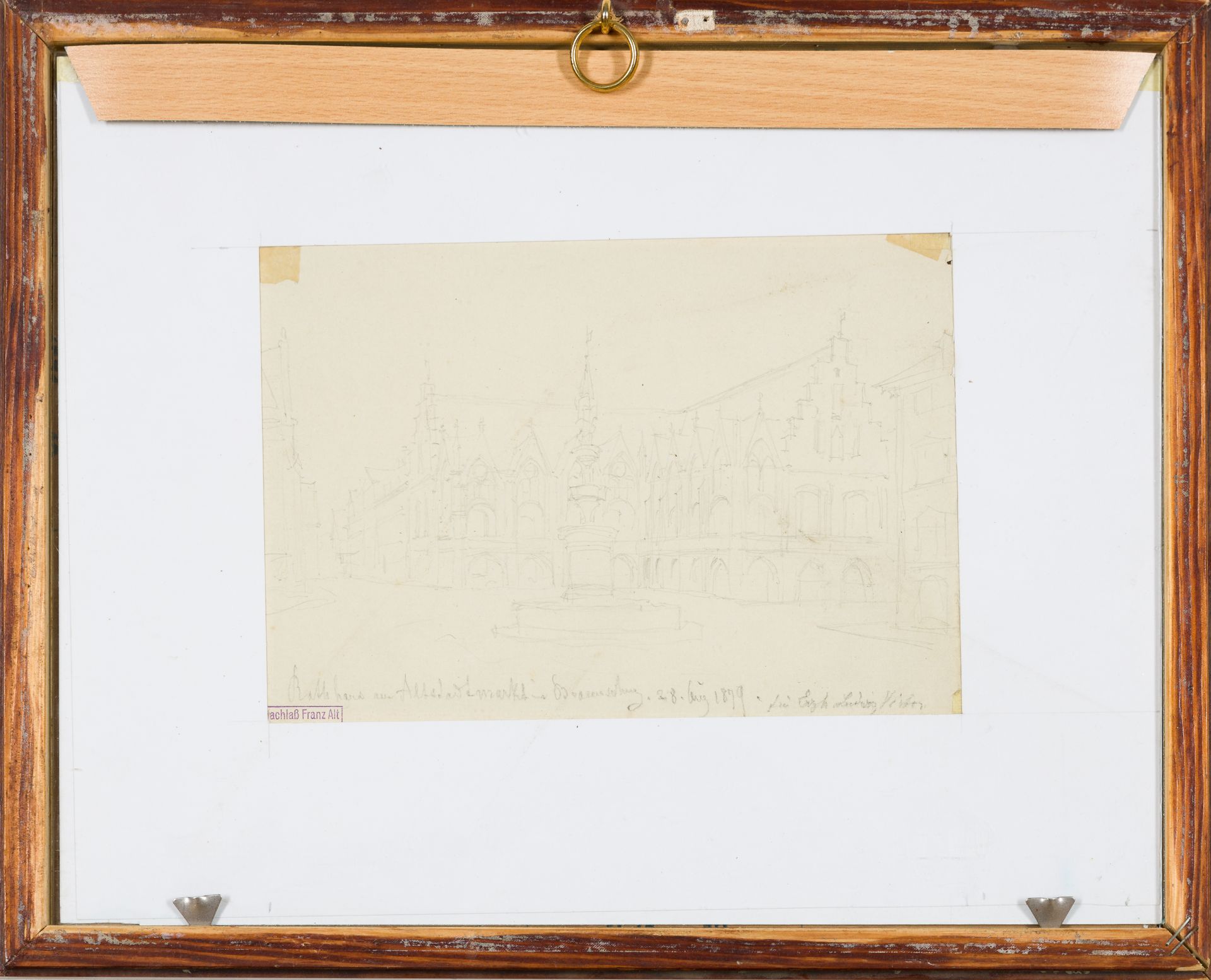 Alt, Franz(1821-1914)Kohlmarkt in Brunswick, 1879pencil on paperdated, titled and with estate - Image 4 of 6