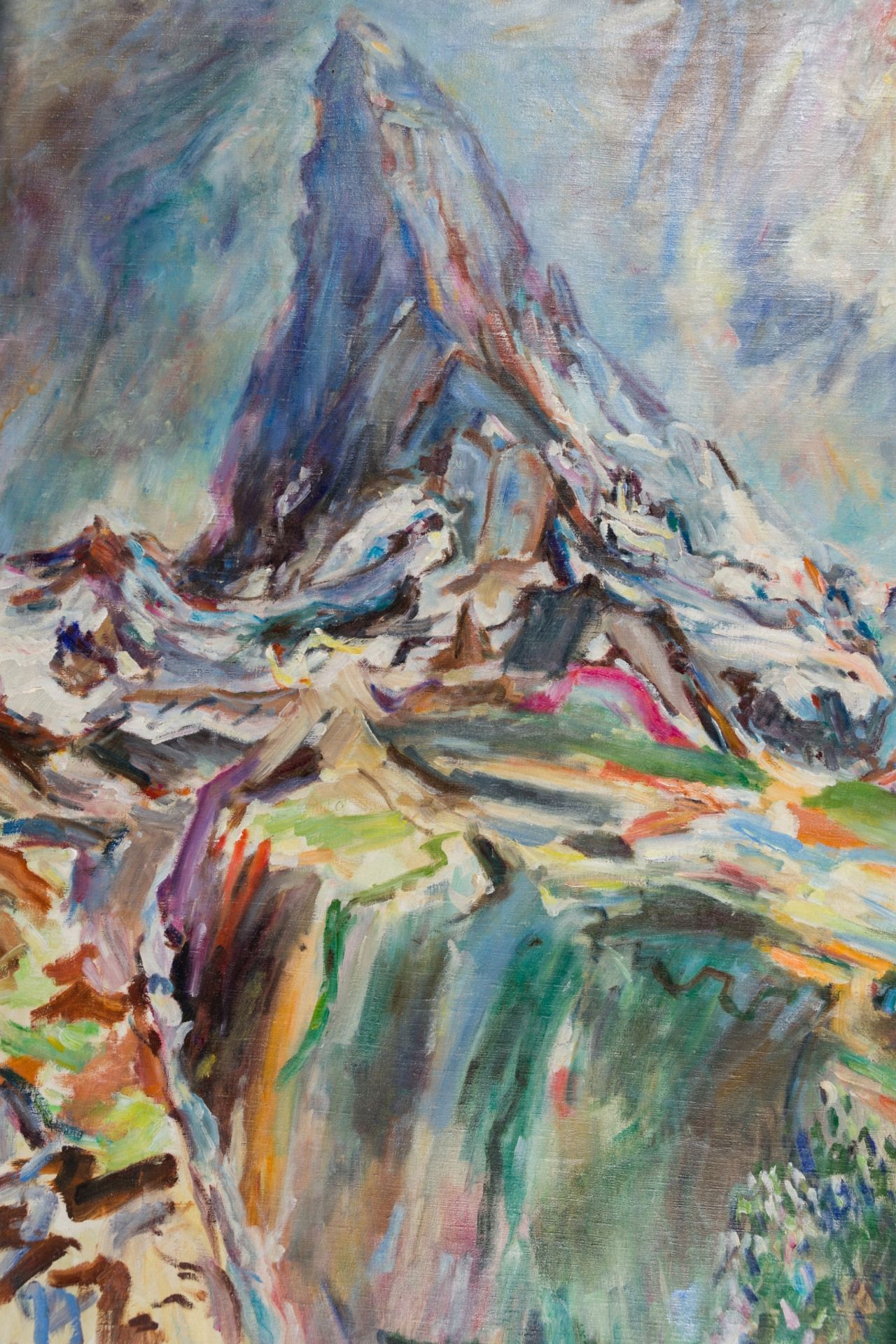 Kokoschka, Oskar zugeschrieben(1886-1980)Matterhornoil on canvas37 x 50,8 inframedThe work, - Image 5 of 6