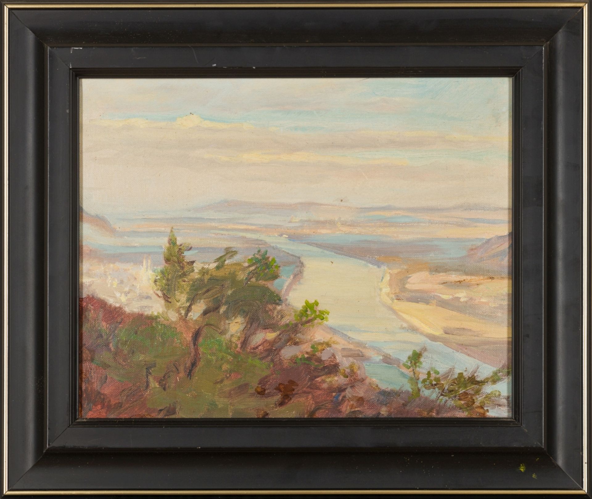 Bareuther, Liesl(1899-1970)Danube viewoil on panelverso with estate stamp10 x 13 inframed - Image 2 of 3