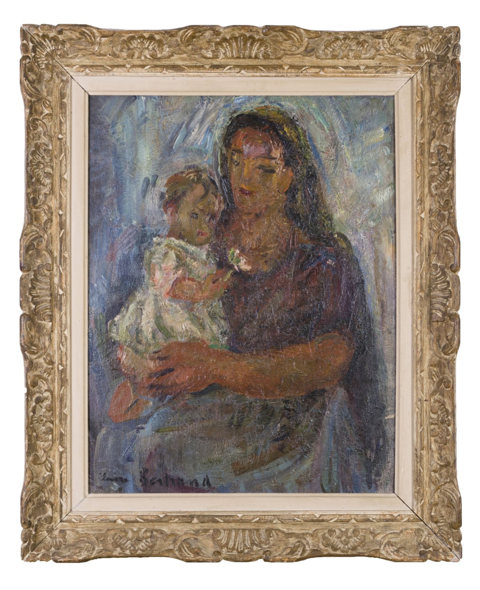 Bertrand-Eisenschitz, Claire(1890-1969)Mother with childoil on canvassigned lower left32,5 x 27 - Image 2 of 4