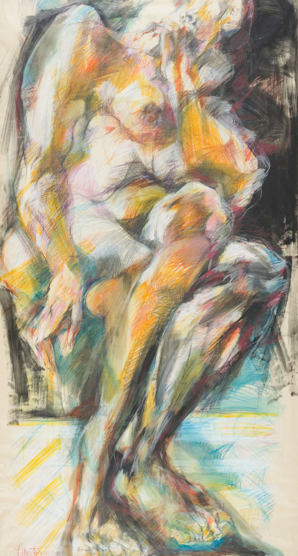 Martinz, Fritz(1924-2002)Female nude, (19)72-73coloured chalk on papersigned lower left59,1 x 31,5