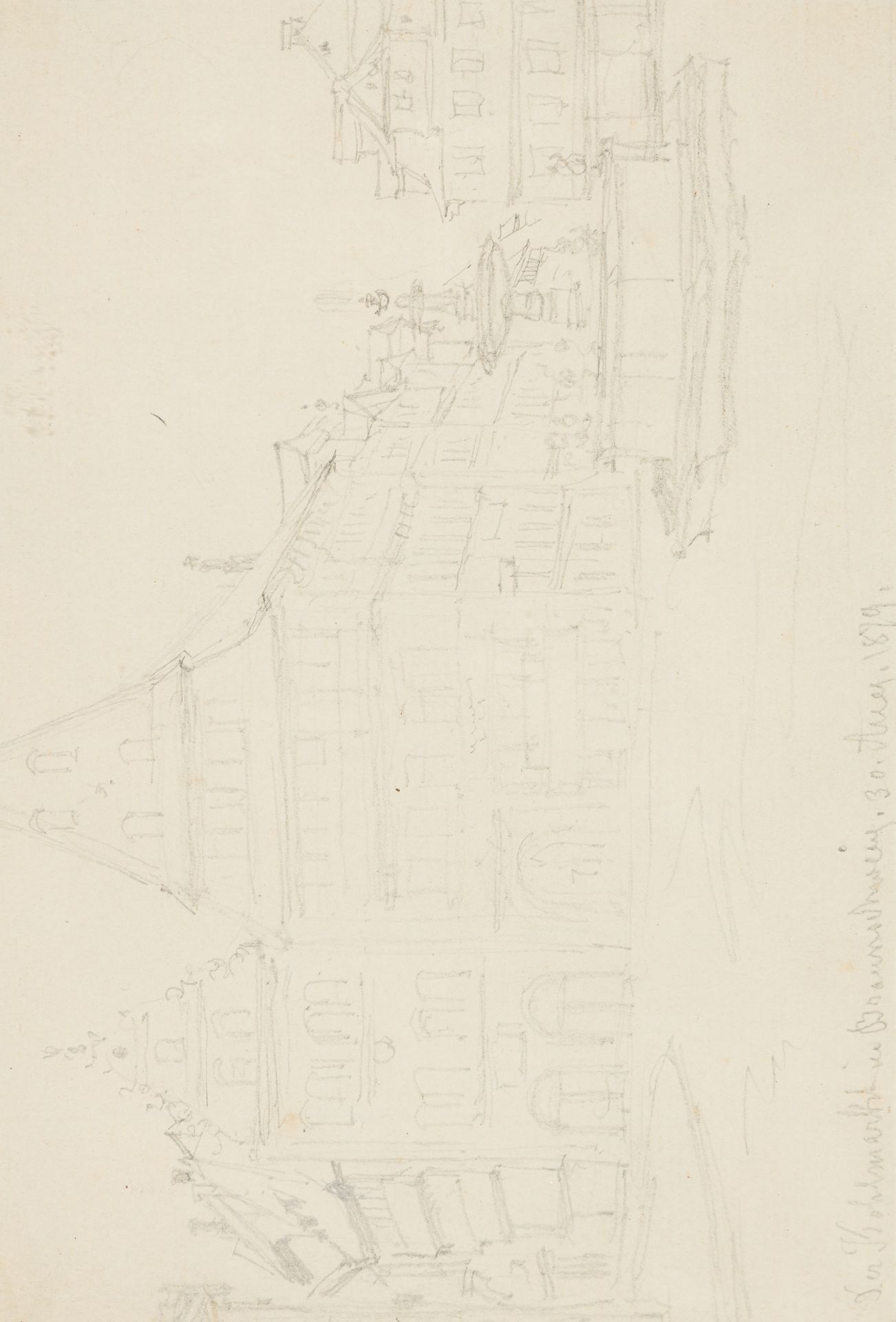 Alt, Franz(1821-1914)Kohlmarkt in Brunswick, 1879pencil on paperdated, titled and with estate - Image 5 of 6