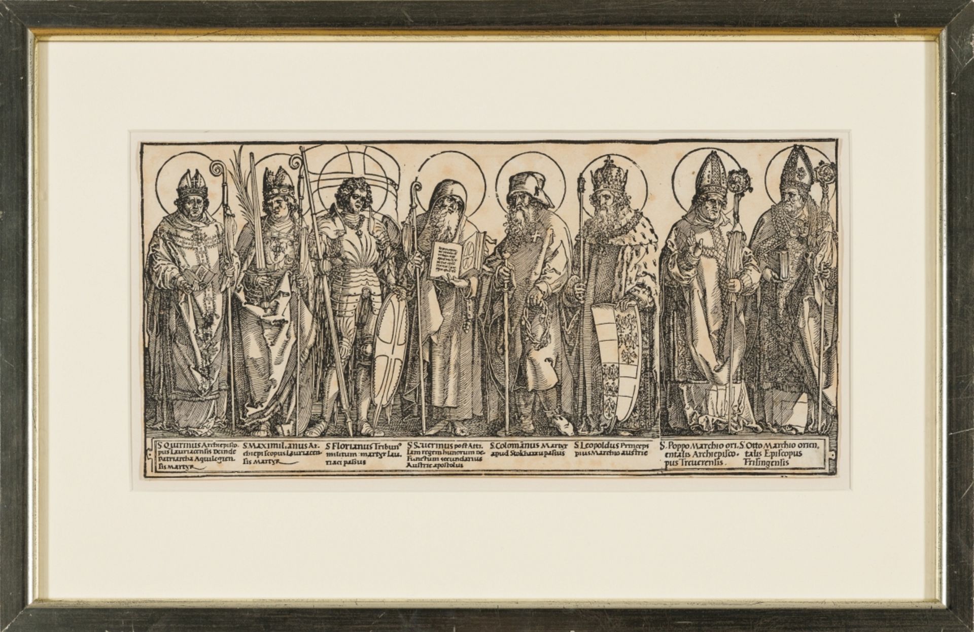 Dürer, Albrecht(1471-1528)The Patron Saints of Austriawoodcut on paper7 x 14,2 inframedCondition - Image 2 of 2