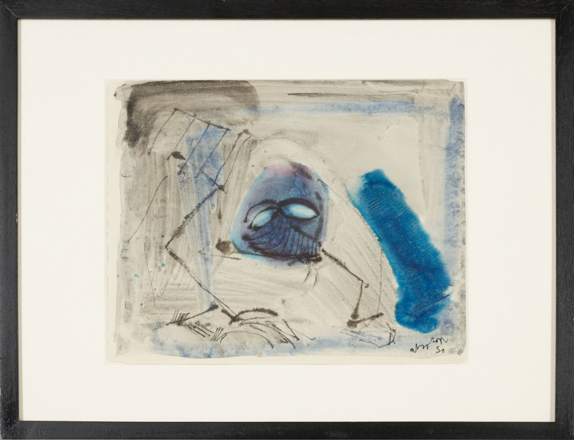 Absolon, Kurt(1925-1958)Light of the eyes, (19)50ink and watercolour on papersigned and dated - Image 2 of 3