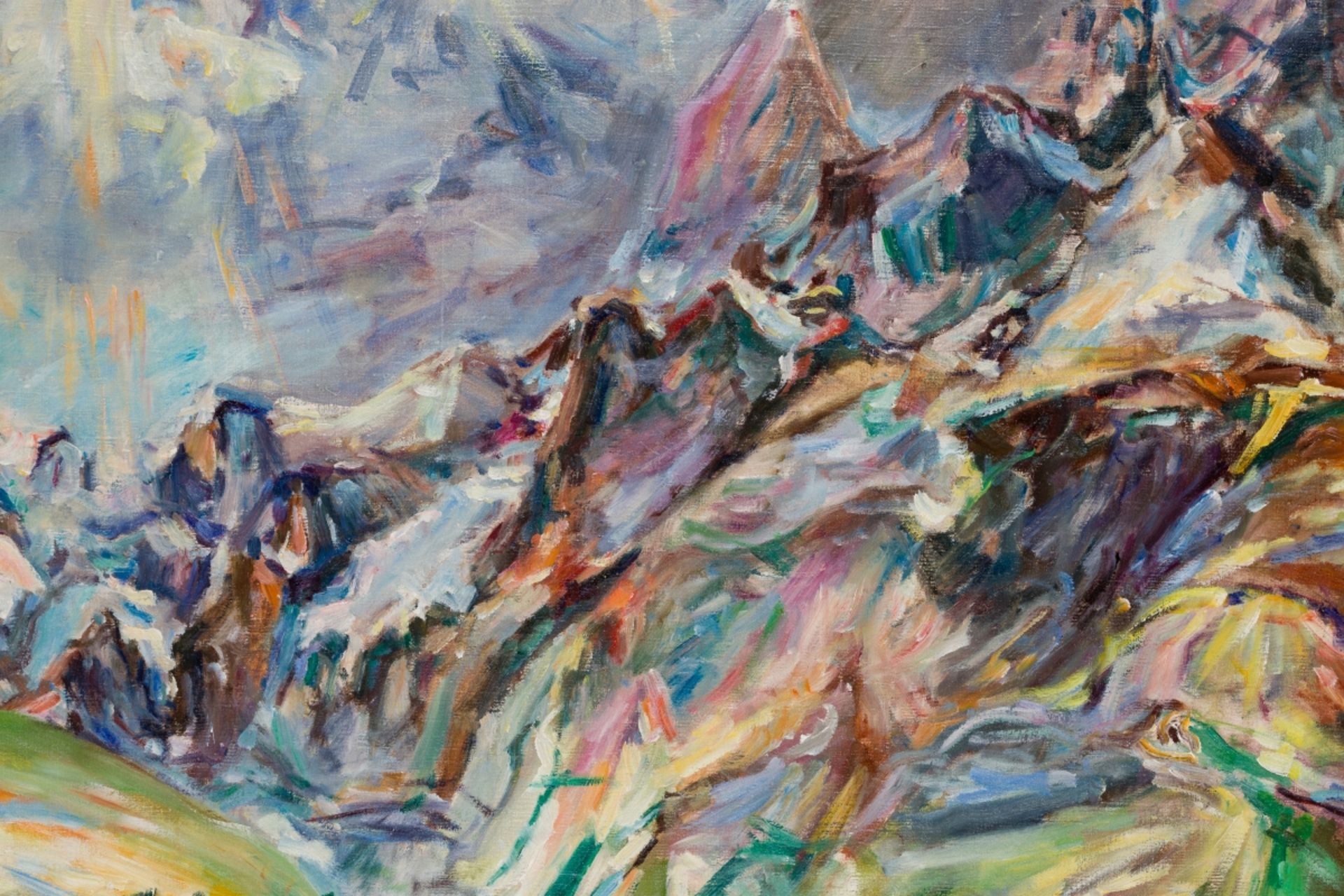 Kokoschka, Oskar zugeschrieben(1886-1980)Matterhornoil on canvas37 x 50,8 inframedThe work, - Image 3 of 6