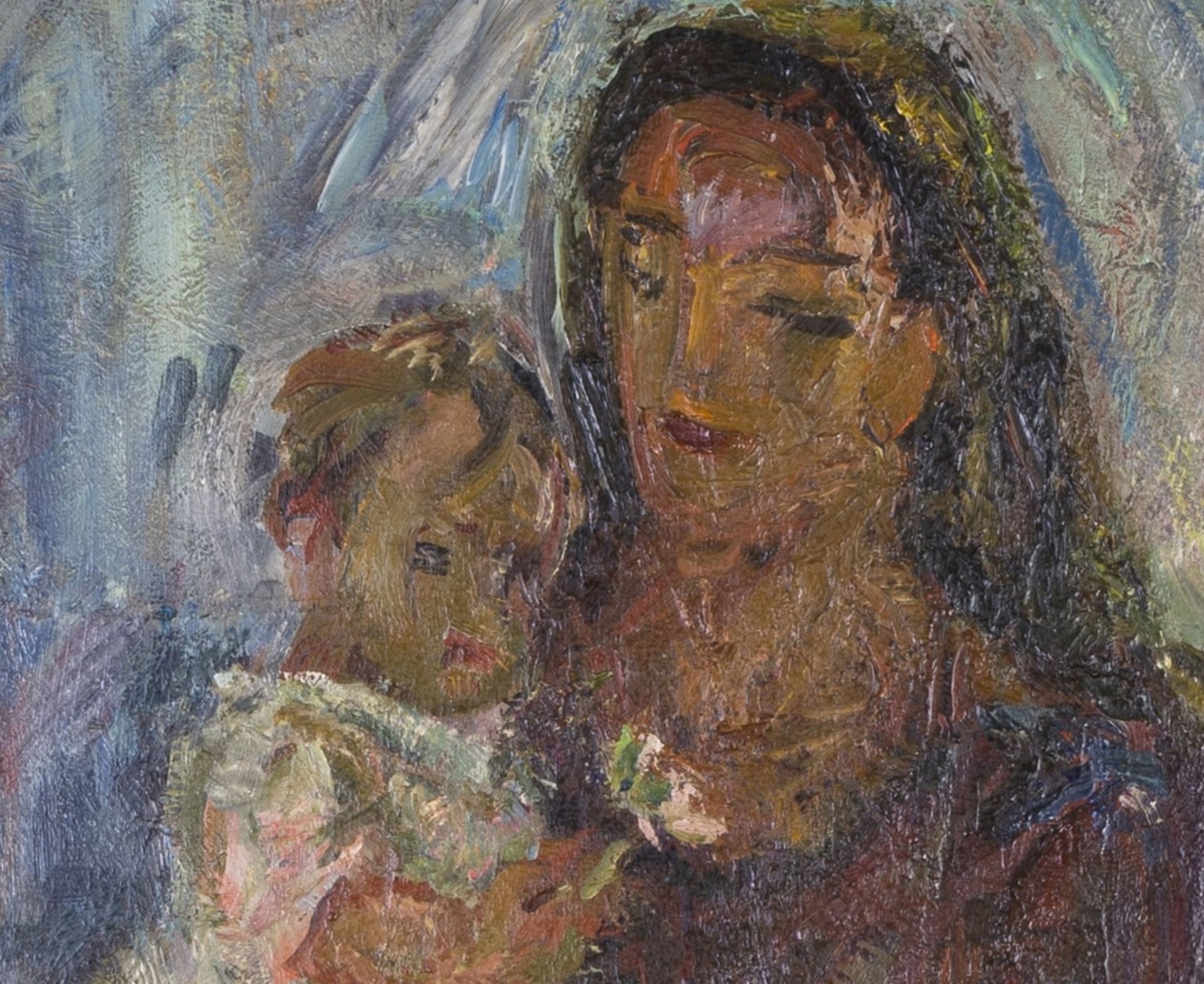 Bertrand-Eisenschitz, Claire(1890-1969)Mother with childoil on canvassigned lower left32,5 x 27 - Image 3 of 4