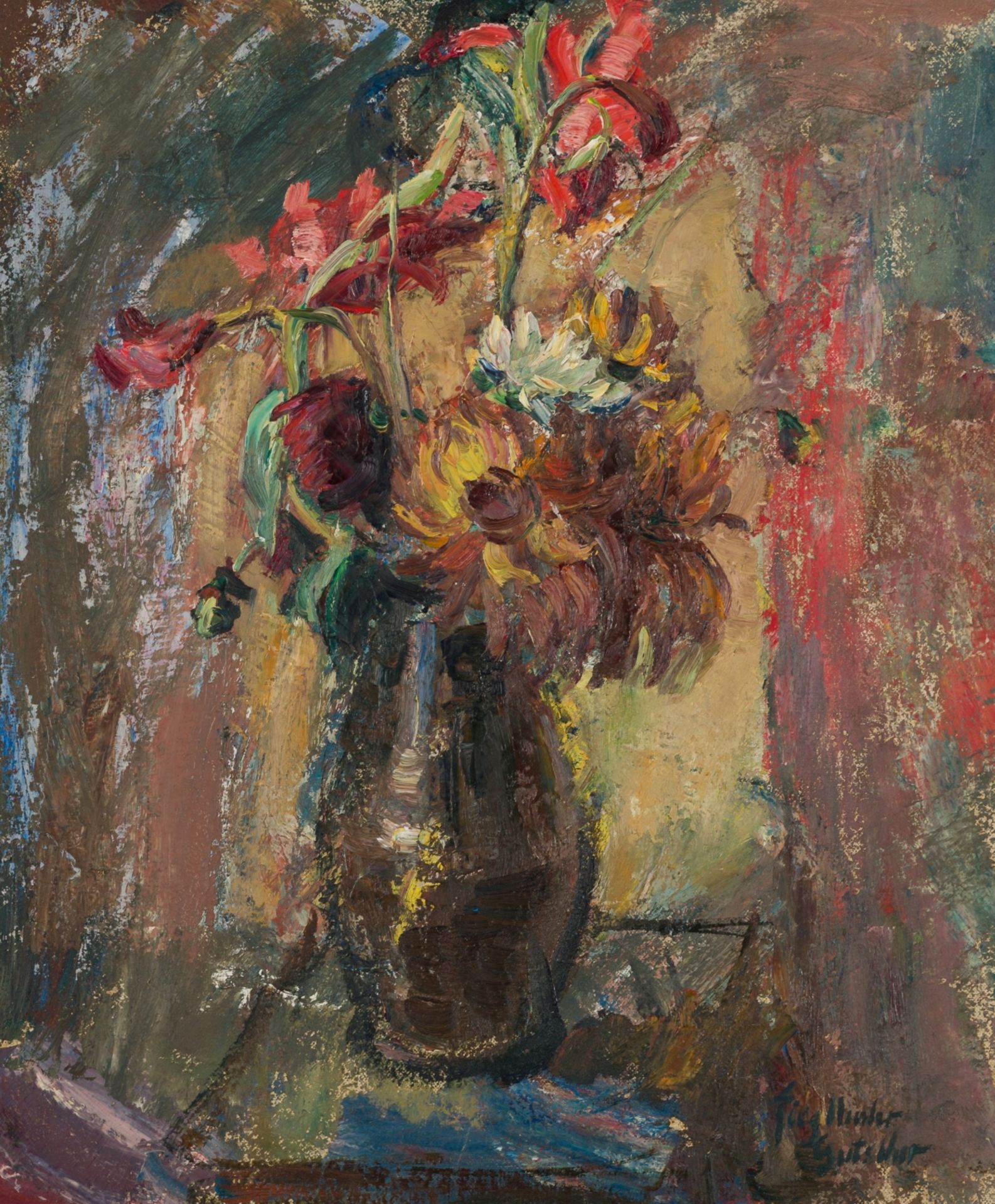 Fieglhuber-Gutscher, Marianne(1889-1978)Still life of flowersoil on canvassigned lower right25,2 x