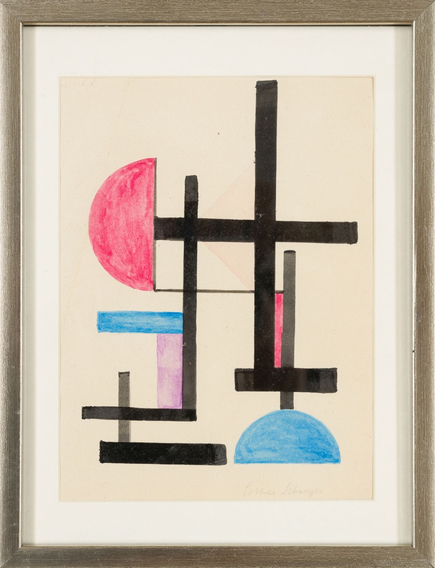 Schreyer, Lothar(1886-1966)Geometric Composition, 1931watercolour on papersigned lower - Image 2 of 4