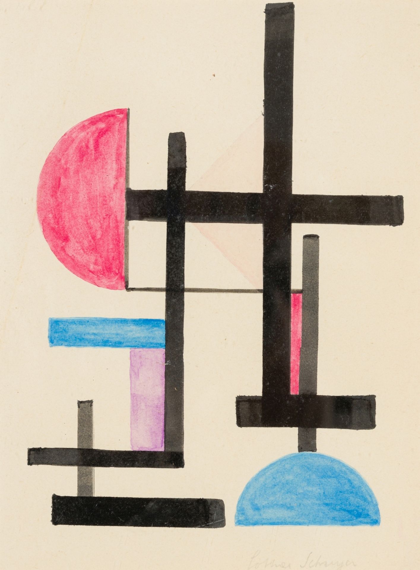 Schreyer, Lothar(1886-1966)Geometric Composition, 1931watercolour on papersigned lower