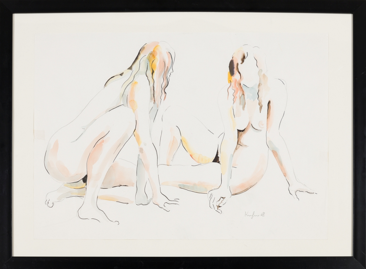 Kornberger, Alfred(1933-2002)Two Nudes, (19)68watercolour, graphite and ink on papersigned and dated - Image 2 of 3