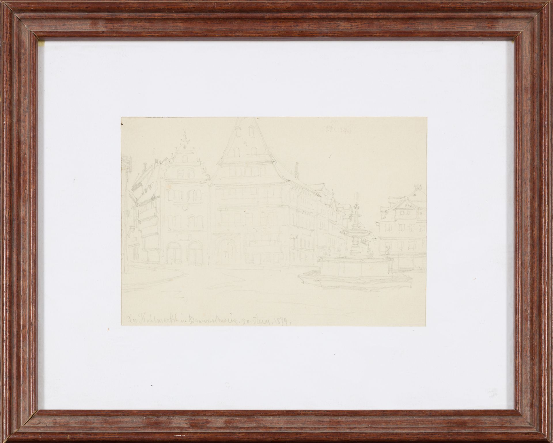 Alt, Franz(1821-1914)Kohlmarkt in Brunswick, 1879pencil on paperdated, titled and with estate - Image 2 of 6