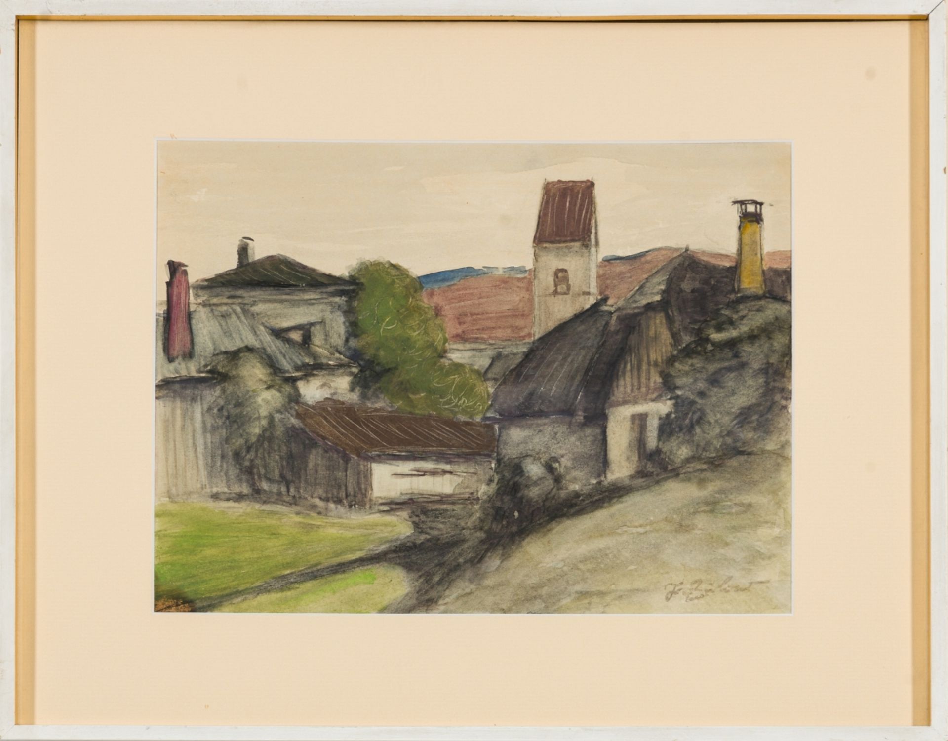 Zülow, Franz von(1883-1963)Villagewatercolour on papersigned lower right10 x 13,6 inframedThroughout - Image 2 of 3
