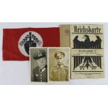 German Arbeitsfont booklet with labour corps armband, photos etc.