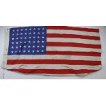 American large WW2 dated and US Marines marked flag.