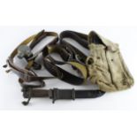 AK Bayonet and Frog, 2x Russian Belts, 1x Russian Cross strap, AK Magazine Pouch, Oiler and AK