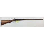 Double barrelled 12 bore hammer shotgun by T.Page Wood, barrels 30", struck down for refinishing,