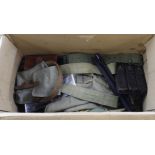 Box of Militairia to include Rifle Valiase, Mag Pouches, Machine Gun Covers, etc (approx 20) Buyer