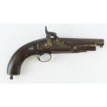 Customs & Coastguard 1839 pattern percussion pistol, round 6" pinned barrel, lock a stepped