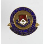 Badge WW2 period (probably) Borough of Ealing Elect. Supply Dept. Cooking Demonstrator - Maker Thos.