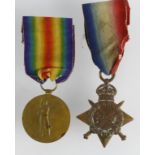 1915 Star and Victory Medal to 197216 W Lee AB RN. Born Croydon. Slightly Wounded on HMS Rinaldo