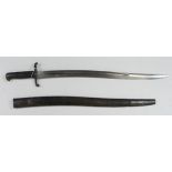 British pattern 1856 bayonet, used by British Native Troops and by both sides in the US Civil War.