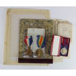 1915 Star and Victory Medal (CH.ASST.ENG. J L Cherril RN), 1953 Coronation Medal. Boxes of issue.