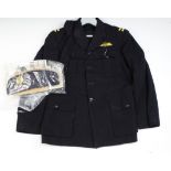 ATA WW2 pattern four pocket tunic complete with kings crown buttons, ATA pilots wings, rank epaulets