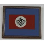 German framed Labour Corps arm band.