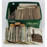 Varied original selection in biscuit tin, topographical, subjects, etc (approx 700 cards)