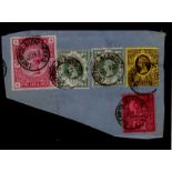 GB - postal history Liverpool & London TPO 1891 postmarks of travelling post office on superb