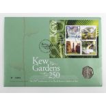 Royal Mint / Royal Mail Coin Cover: Kew Gardens 50p 2009, BU with envelope.