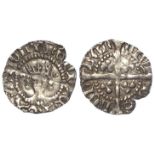 Henry V silver Halfpenny of London, broken annulets by crown, S.1794. 0.56g. GVF, edge split.