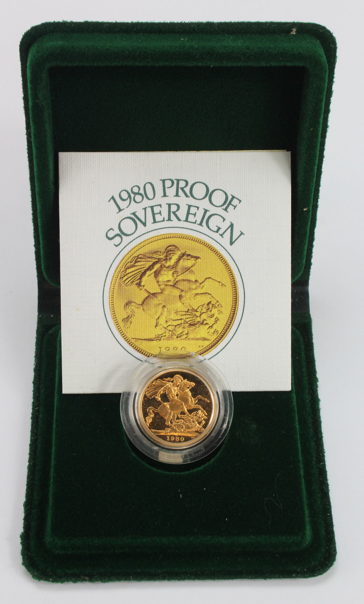 Sovereign 1980 Proof FDC boxed as issued