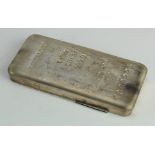 Metalor Silver 1Kg bar Serial number K000225 with certificate