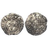 Henry VIII silver Penny, 'sovereign' type, Durham Mint under Bishop Thomas Wolsey, T W beside