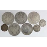 Poland (8) Russian occupation silver coins, 1829-1841, F-VF